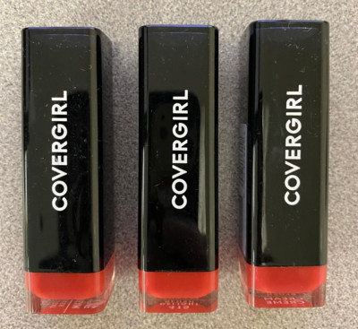3 PCS COVERGIRL EXHIBIONIST CREME LIPSTICK #415 DELIGHT BLUSH 0.12oz EACH SEALED