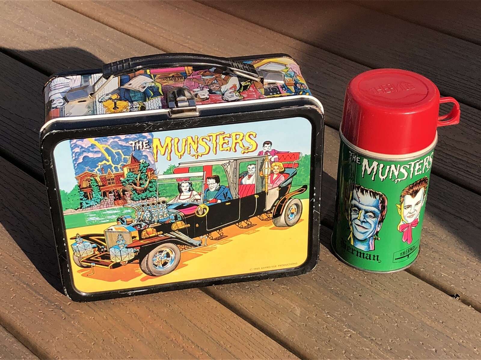 1965 The Munsters Lunch Box & Thermos * Vintage * RARE Lunchbox tin kit