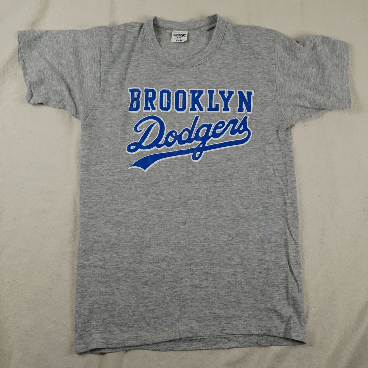 vintage 80s BROOKLYN DODGERS T SHIRT S/M/35 LA/LOS/ANGELES/USA 5050 New  York