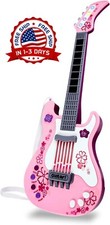 Guitarra el ctrica para ni os Guitarra Instrumentos musicales Juguetes Rosa NEW