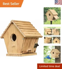 Durable Outdoor Bluebird and Finch House with Ventilation for Wild Bird Nesting