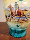 Czechoslovakia ~ Ceramic Pottery  ~ Double Handled Vase with Hunting Scene — photo 4