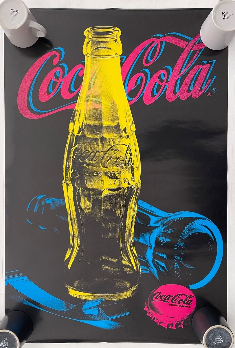 COCA COLA , “BLACK LIGHT”,ADVERTISEMENT,RARE AUTHENTIC LICENSED
