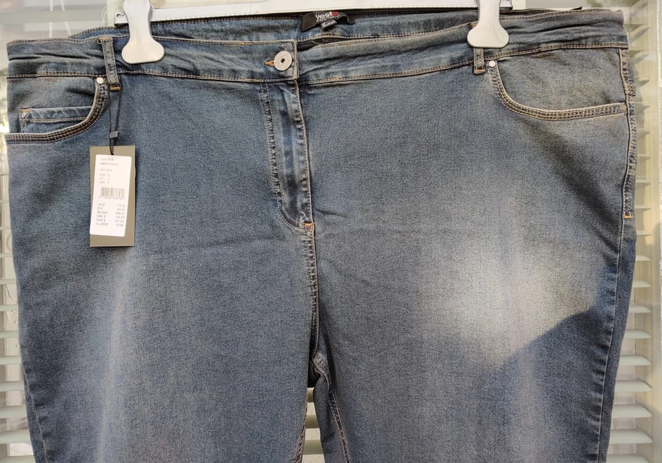 Yesta BY X -TWO A24391A Damen Jeans Hose slim Stretch fit Gr.EUR 5 Dark Blue Neu - Bild 3 von 4