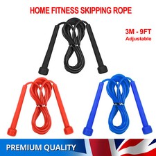 Skipping Rope 3m/9ft Adjustable Speed Gym Jump Adult Kids Home Outdoor Fitness