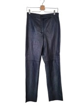 Pre-Owned Vintage JACQUELINE FERRAR 10 Black Leather Pant Women