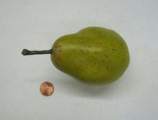 Realistic Green Bartlett Pear Pretend Play Fruit Food Piece Part Prop Kitchen