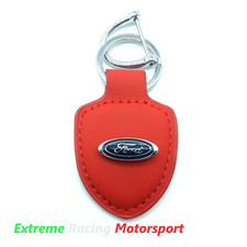 PORTACHIAVI IN ECOPELLE COLORE ROSSO LOGO METALLICO FORD