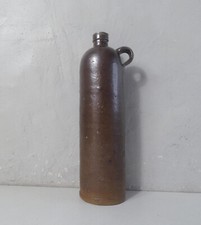 ancienne bouteille en grès gourde marron art populaire