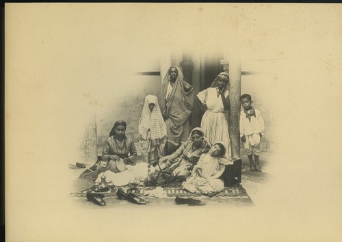 Algerien Algerische Familie zu Hause alte Fotografie Geiser 1890 - Bild 3 von 3