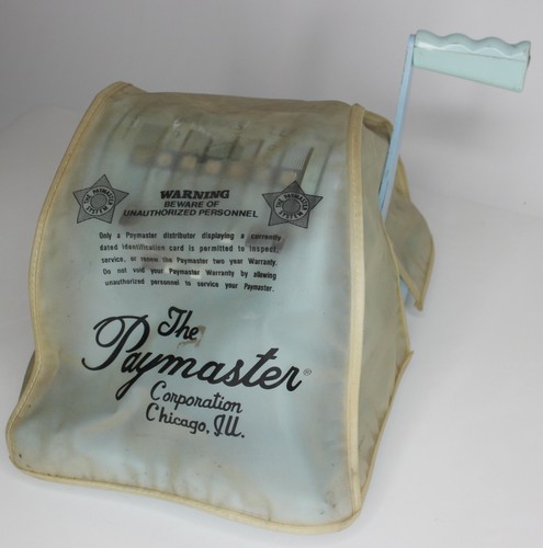 Paymaster S-1000 Check Writer /Embosser with Original Dust Cover - Baby Blue - Picture 10 of 12