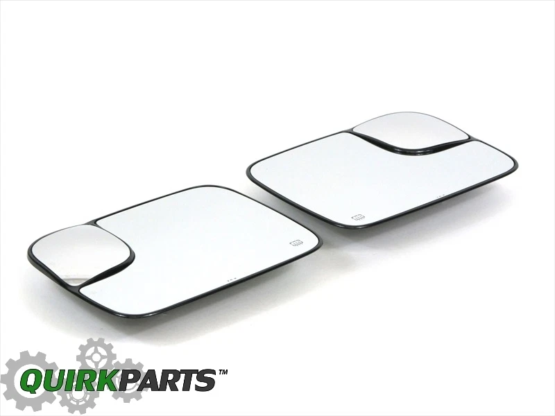 02-09 Dodge Ram Trucks DERECHO E IZQUIERDO lateral eléctrico espejo retrovisor de remolque térmico vidrio OEM MOPAR Foto 2 de 4