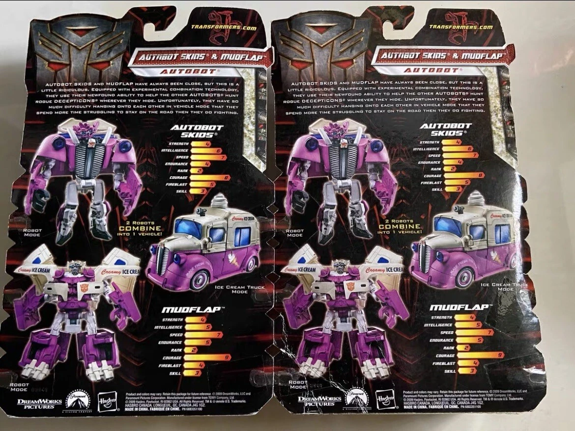 Transformers Revenge of the Fallen Autobot Skids & Mudflap Ice Cream Truck Set