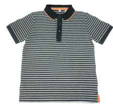 Boys Age 5-6 Years T-Shirt Polo Shirt M&S Supersoft Cotton Grey Black Striped
