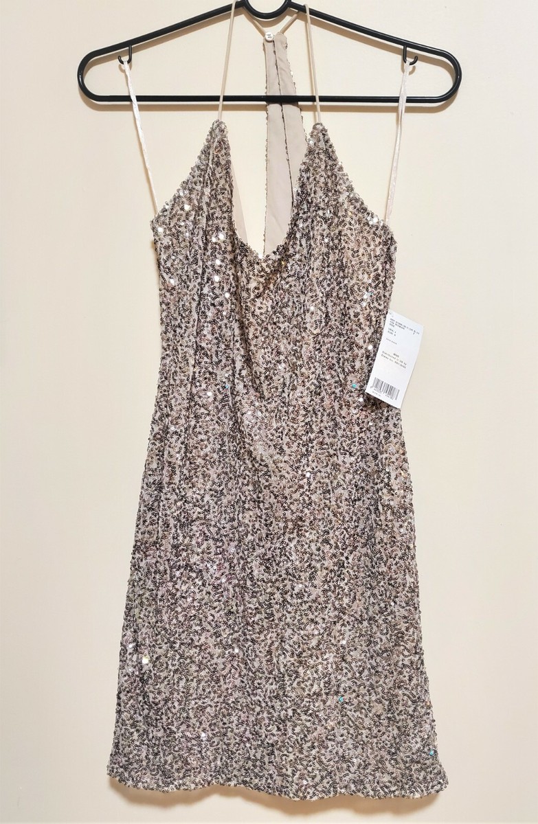 Mango - Sequin Embroidered dress - Gold | eBay
