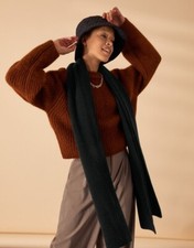 Image of Accessorize knitted Blanket Scarf, black, new with tags, warm, winter/ autumn