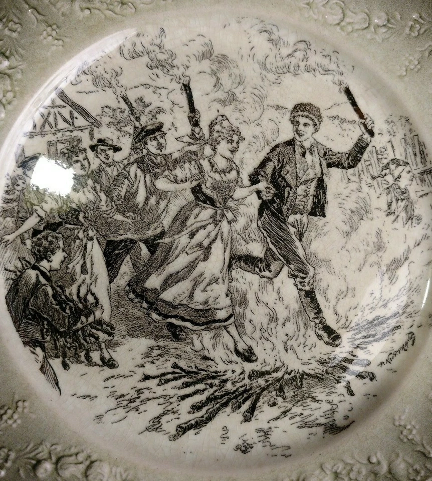 Lot 3 assiettes Lunéville K&G Scènes Alsaciennes - Photo 4/4