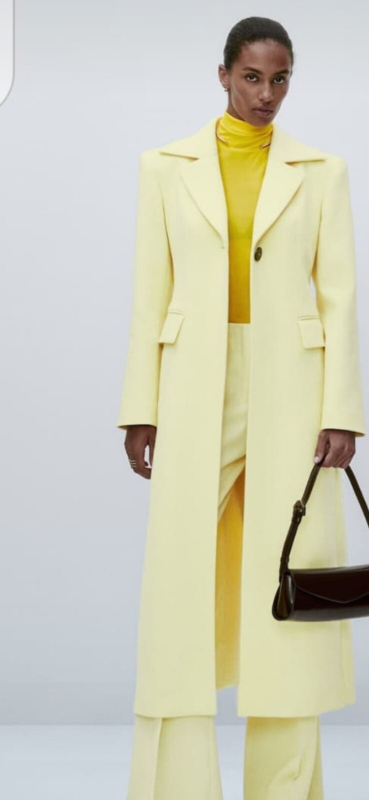 Massimo Dutti Limited Edition Lime Wool Coat Size L