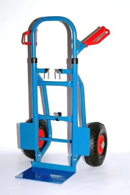 Sackkarre faltbar 250 kg, HxBxT: 120x50x53 cm, blau (Vollgummi) (Transportkarre)