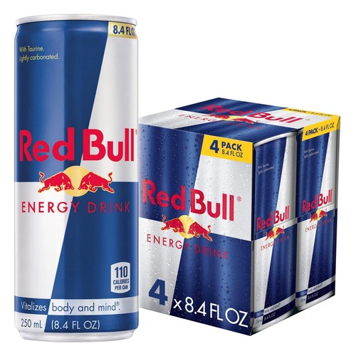 New Red Bull Energy Drink, Sugar-Free & Red Bull Flavor 8.4 Fl Oz Cans, (4 Pack) - Picture 14 of 16