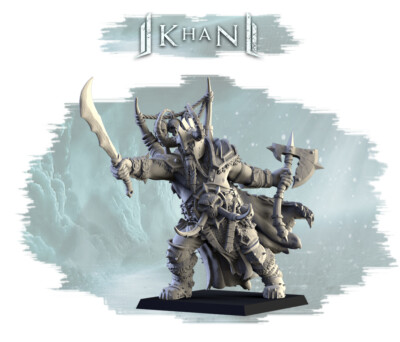 Khan Ogerlord, Northern Ogers, RPG Wargames Fantasy DnD Ogerkrieger Miniatur