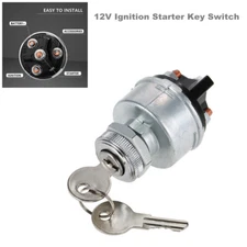 Universal Car Ignition Key Starter Switch W/ 2 Keys For Tractor Trailer Trucks