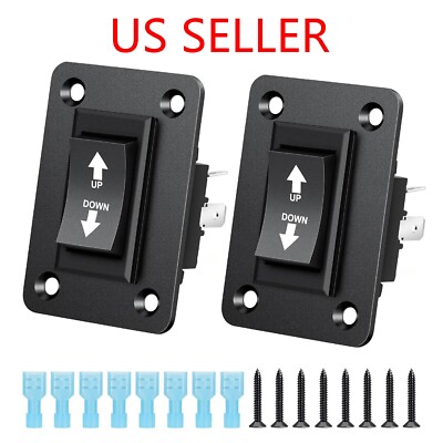 30A DPDT Momentary Reverse Switch Up Down Polarity Reversing Switch for Trailer