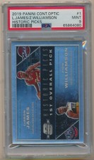 LeBRON JAMES/ZION WILLIAMSON 2019-20 Contenders Optic HISTORIC PICKS PRIZM PSA 9