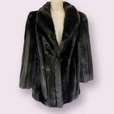 Vintage Adolph Schuman for Lilli Ann Faux Fur Coat 1980 s Mob Wife Aesthetic