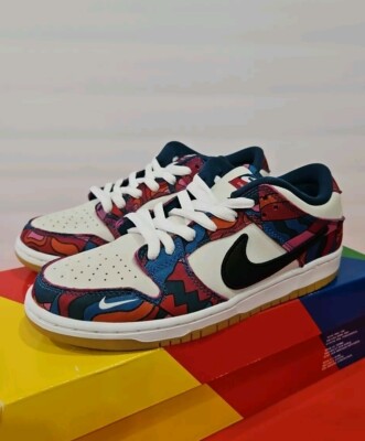 Authentic    Size 7 - Nike Dunk Low Pro SB x Parra Abstract Art 2021