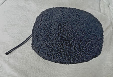 Vintage BLACK PERSIAN LAMB Handwarmer/Muff/Wristlet w/inner pocket Satin lined