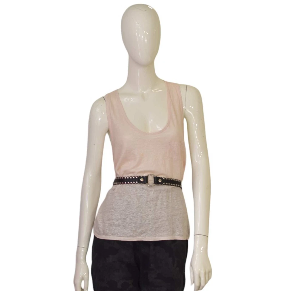 Cinturón DSquared2 Mujer Cuero Negro con Tachuelas Tono Plateado Talla 85 Foto 2 de 4