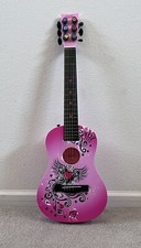 Pink Hearts Acoustic Guitar