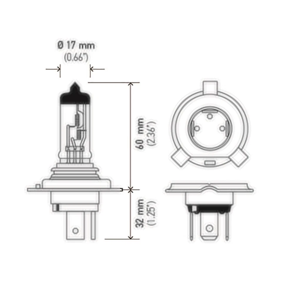 Bombilla antiniebla Hella de haz alto haz bajo para Mercedes-Benz E420 1995 1994 Foto 2 de 4
