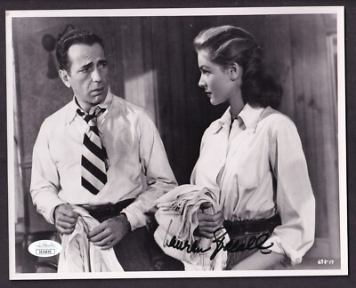 Lauren Bacall Autographed 8x10 B/W Photo Key Largo JSA COA with ...