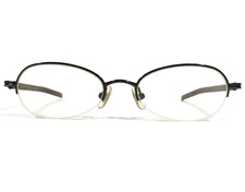 Matsuda Eyeglasses Frames 10159 BR TD Brown Round Half Rim Titan-P 49-18-138