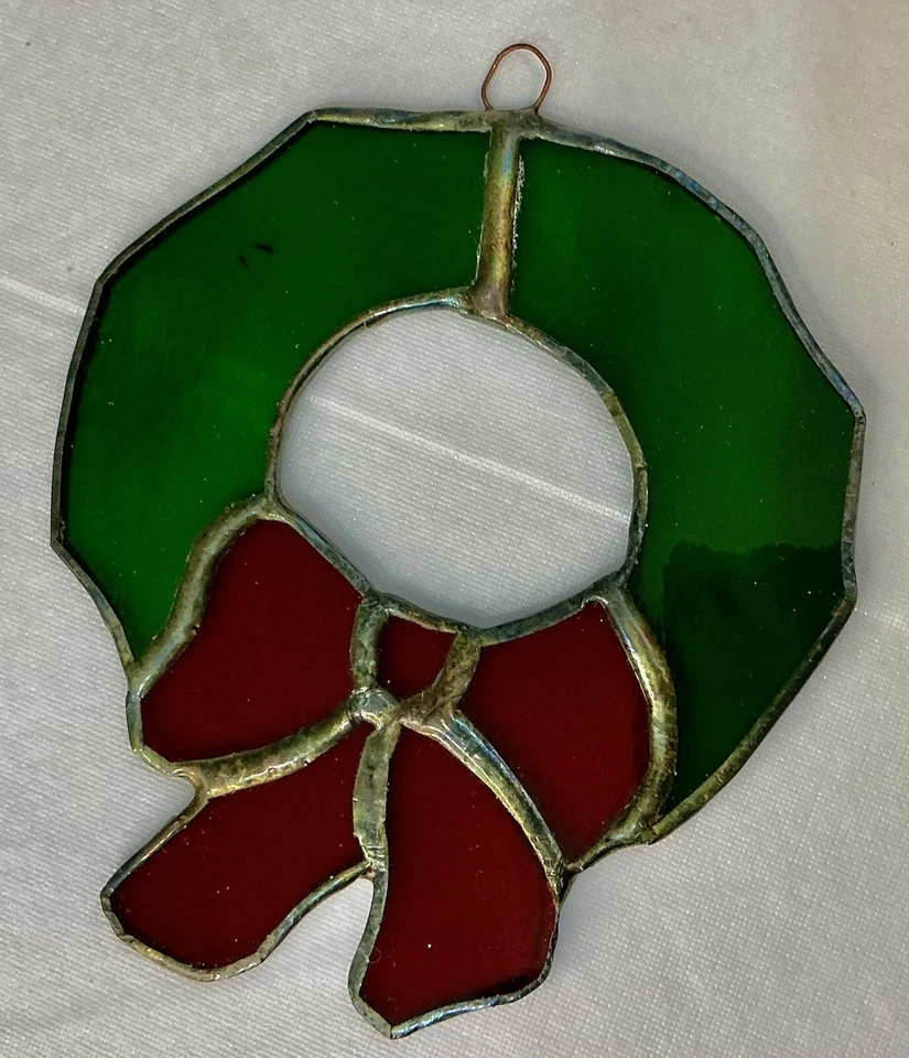 Juego de 4 velas de pascua colgantes vintage de Navidad corona acebo Foto 2 de 4