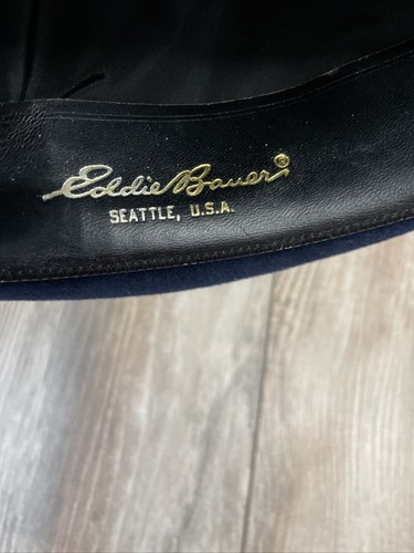 Vintage Eddie Bauer Resistol 7 1/8 inch Self Conforming Hat Olympic Blue - Picture 9 of 19