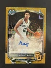 2025-26 Bowman Chrome Michael Rataj Gold Shimmer 1st Auto SSP #/50 Baylor