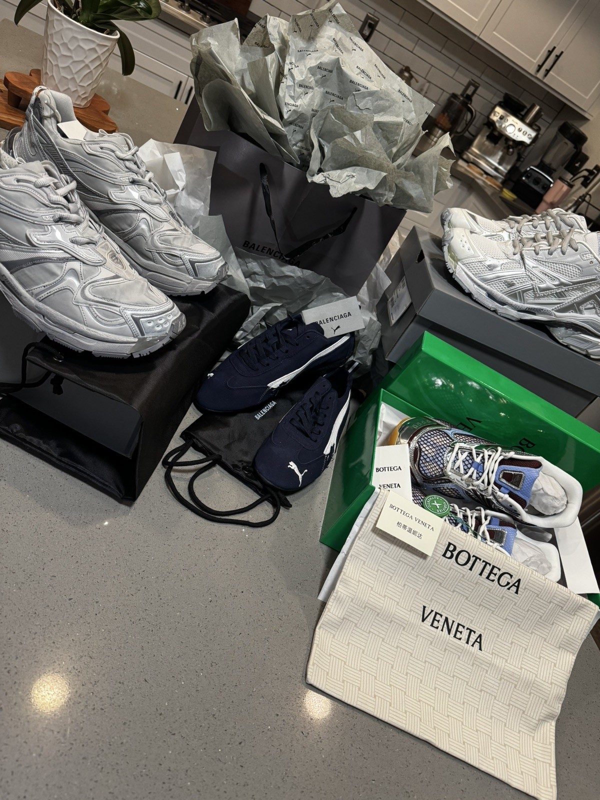 Grey Nylon Balenciaga  Runners Men's Size 11 US New In Box with Tags Bag thumbnail 5