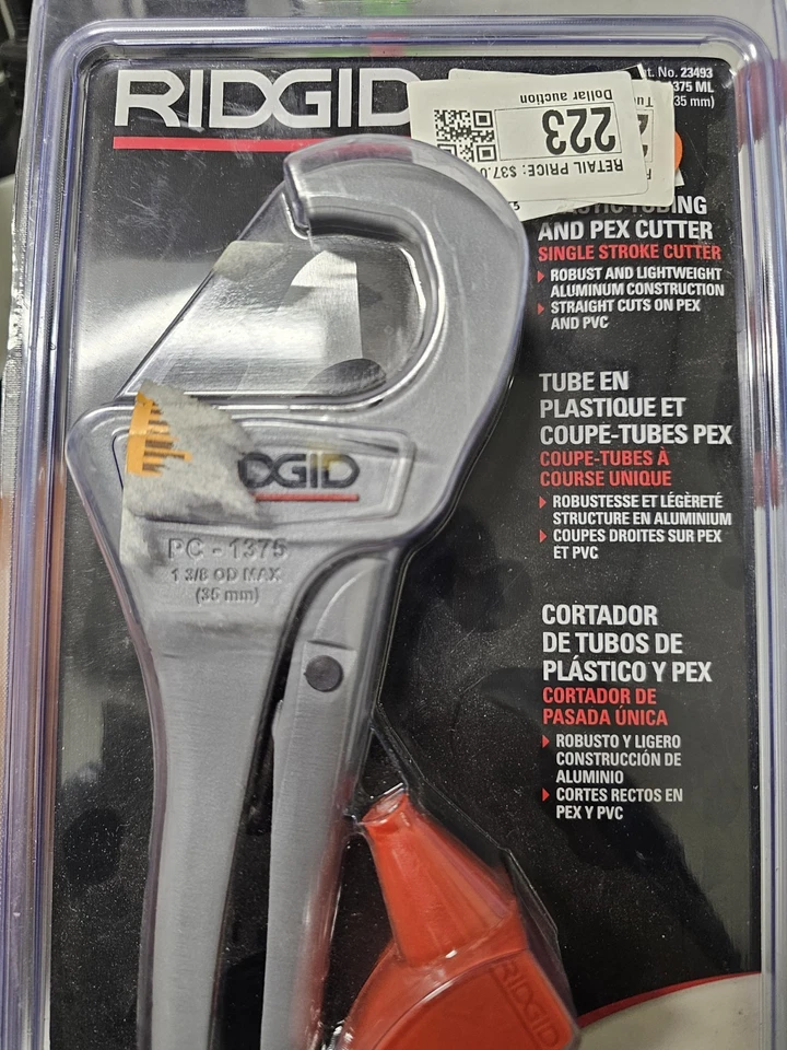 RIDGID 23493 PC-1375 ML Plastic Pipe and Tubing Cutter, 1/8" - 1-3/8" - Image 4 of 4