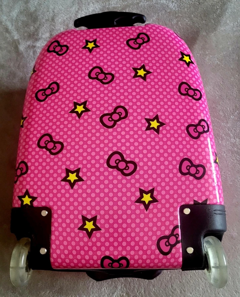 Hello Kitty Hard Shell Girls Overnight Rolling Suitcase Luggage Pink16”x12’’x8’’ - Image 2 of 4