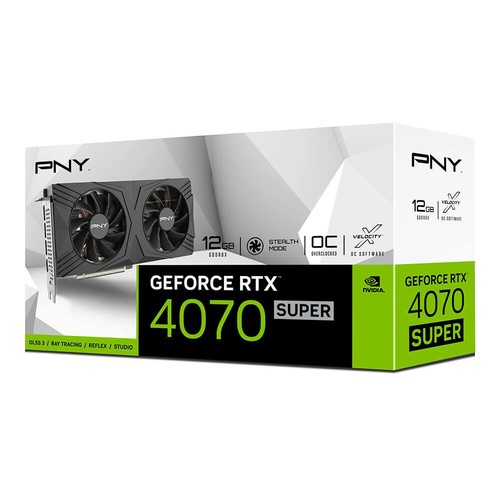 PNY GeForce RTX 4070 SUPER VERTO Overclocked Dual Fan DLSS 3 NVIDIA 12 GB GDDR6X - Picture 3 of 5