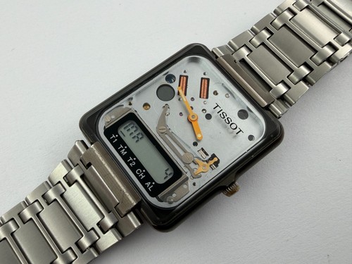 Vintage TISSOT Skeleton Two Timer D372661AX Quartz ALL ORIGINAL - 27 mm