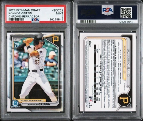 2024 Bowman Draft - Chrome 1st Konnor Griffin #BDC-22 Refractor (RC)  PSA 9