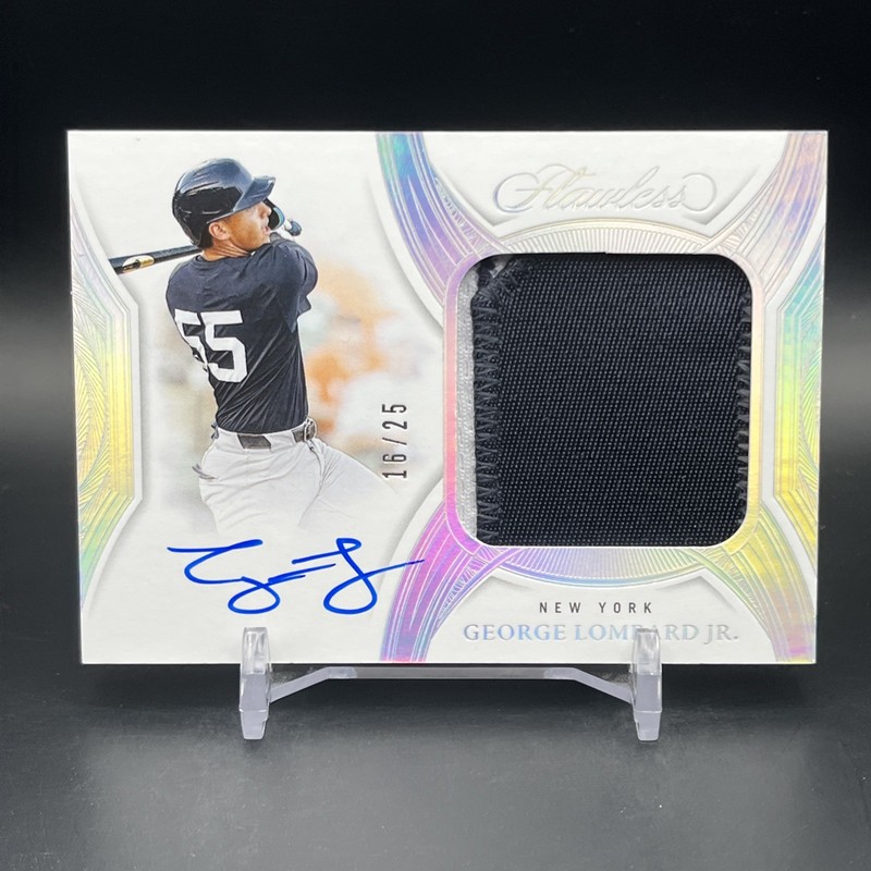 2025 Flawless Prospect Patch Autos GEORGE LOMBARD JR. #/25 PPA-GLJ Yankees