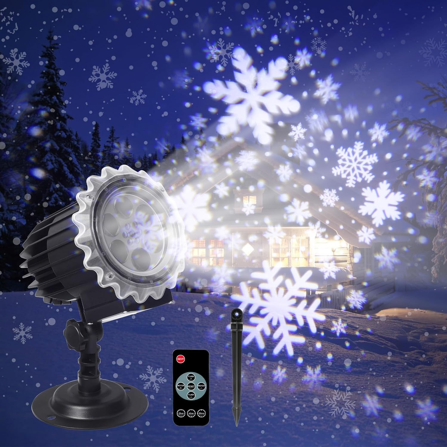 Proiettore Natale Esterno Neve 3D - Divertimento e Magia per Bambini