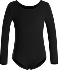 DANSHOW Girls' Team Basic Long Sleeve Leotard for Toddler Gymnastics Dance...