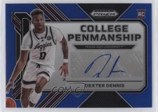 2023-24 Prizm Draft Picks College Penmanship Blue 37/149 Dexter Dennis Auto 5b1