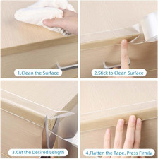 2Pack Clear Edge Protector Strip, 0.8in x 6.5...